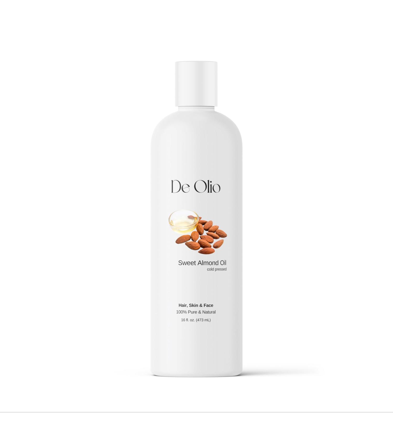 Sweet Almond Oil - 100% Pure Cold Pressed Carrier Oil for Skin Hair & Face | 16 OZ Natural Moisturizer for Soap Making - Buy Online on GoSupps.com