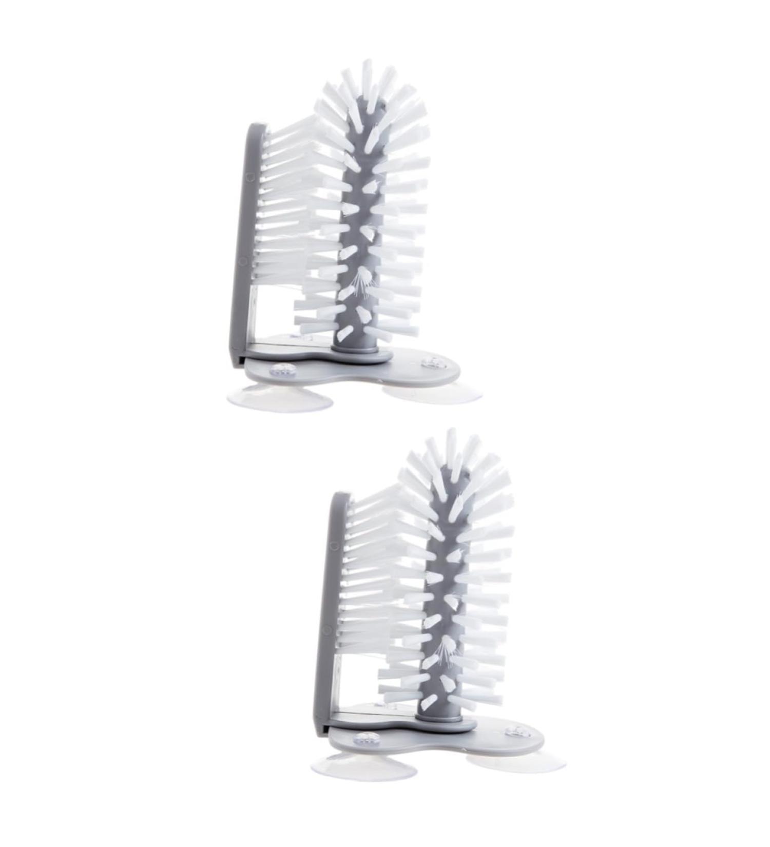 Subsofan Glass Bottle Brushes - 2 Pack Cup Cleaner for Water Bottles Baby Bottles and Carafes | Lazy Cup Brush for Easy Cleaning - Buy Online on GoSupps.com
