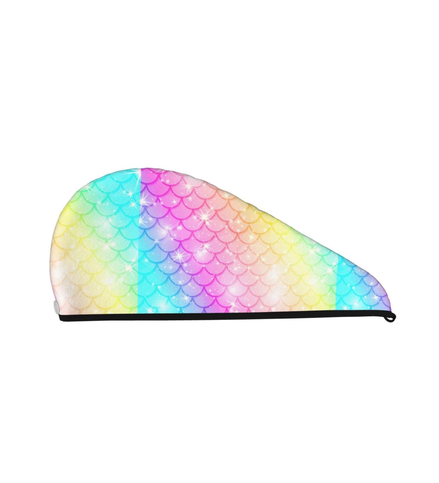 Hair Towel Wrap - Quick Drying Towel Turban with Button | Fish Scale Design for Effortless Hair Care - Buy Online on GoSupps.com