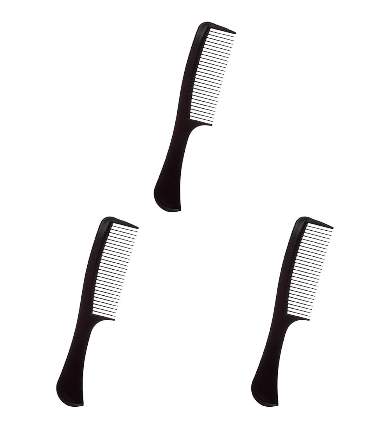 LA MODA HANDLE COMB BLACK (Pack of 3) Black 1 Count (Pack of 3)