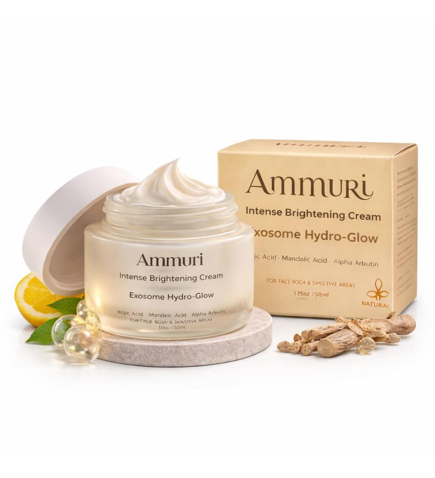 AMMURI Cr me claircissante intense avec technologie brevet e exosome acide kojique alpha arbutine glutathion correcteur de taches sombres 50 g - Buy Online on GoSupps.com