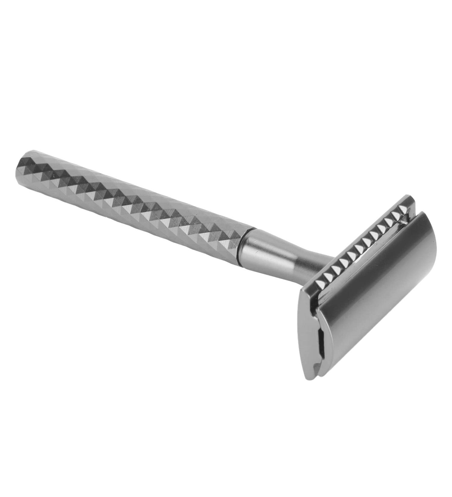 Men's Safety Bar Shaver - Short Handle Double Edge Manual Beard Cutter for Smooth Wet Shaving - Ideal for Men & Women - Buy Online on GoSupps.com