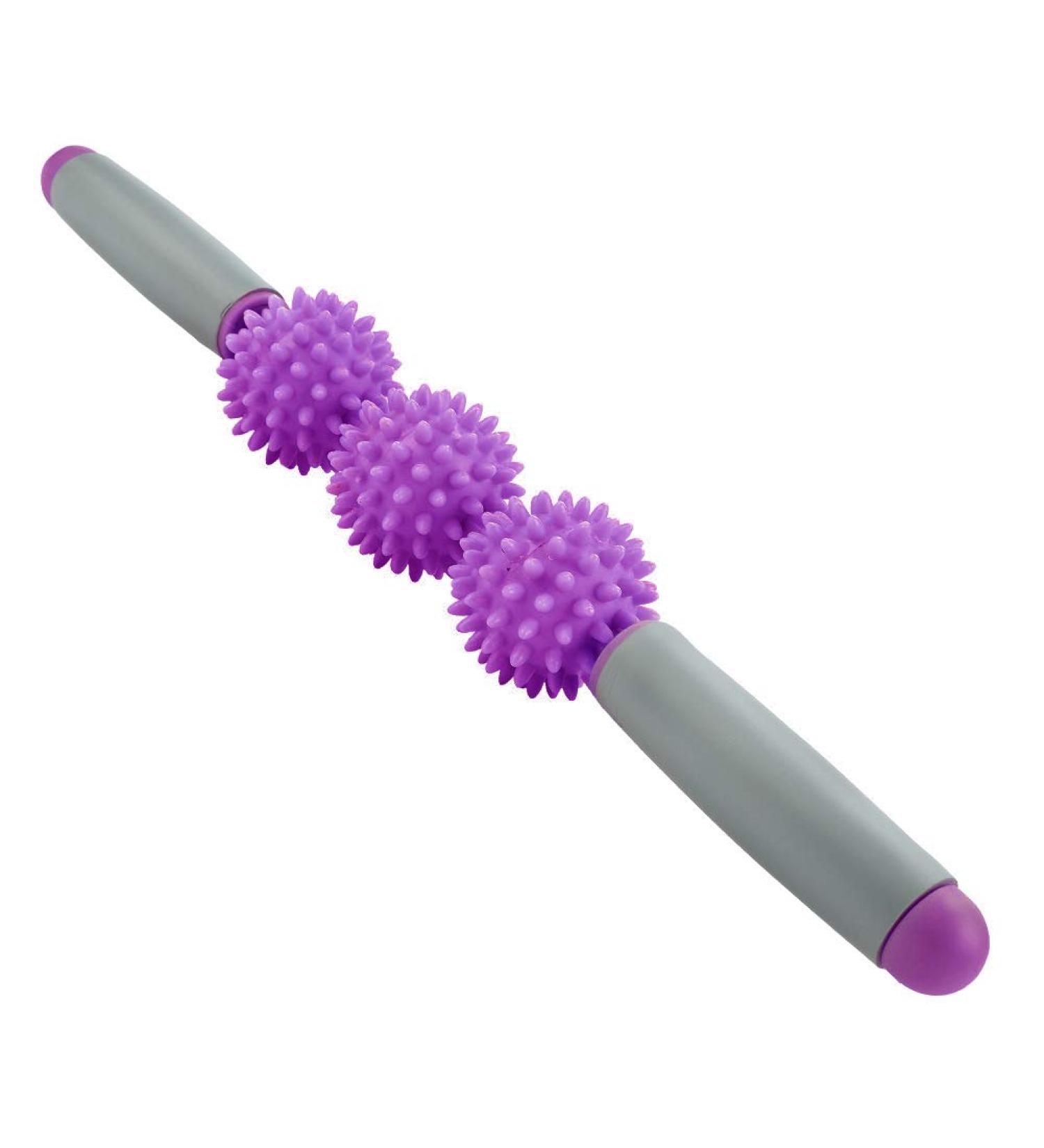 Violet Massage Tab with 5 Spiky Balls - Relieve Tension Shoulder Pain & Boost Blood Circulation for Arms Thighs Hips & Waist - Buy Online on GoSupps.com