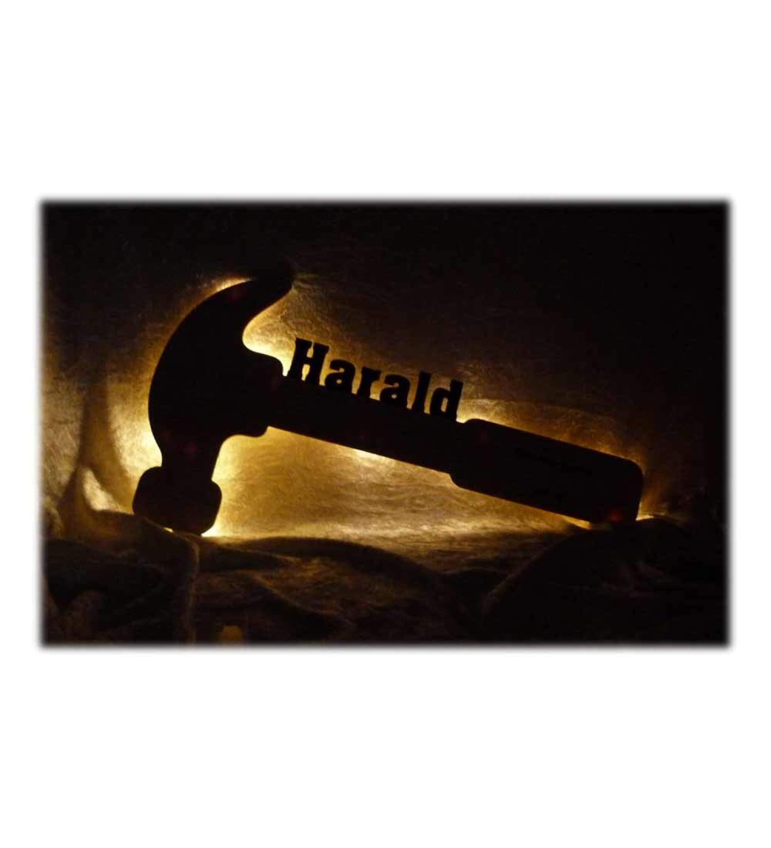 Personalized Schlumlumlicht24 3D LED Nachtlicht Unique Roofer Hammer Lamp for Dads & Handymen | Funny Gifts for Craftsmen - Buy Online on GoSupps.com