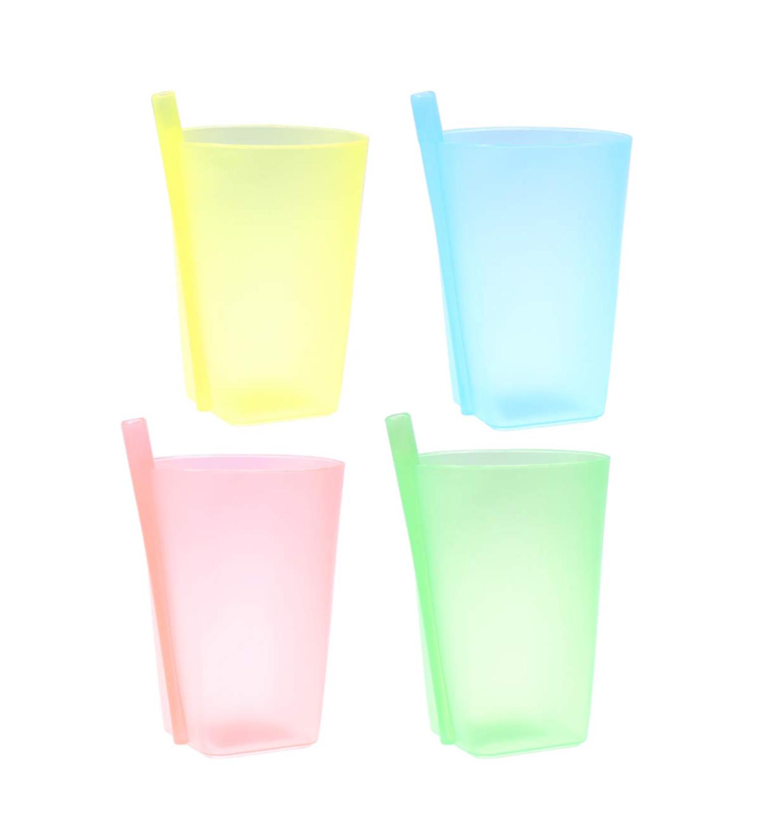 Healifty 4pcs Toddler Sippy Cups with Straws - BPA-Free Plastic Tumblers for Kids - Random Color - Buy Online on GoSupps.com