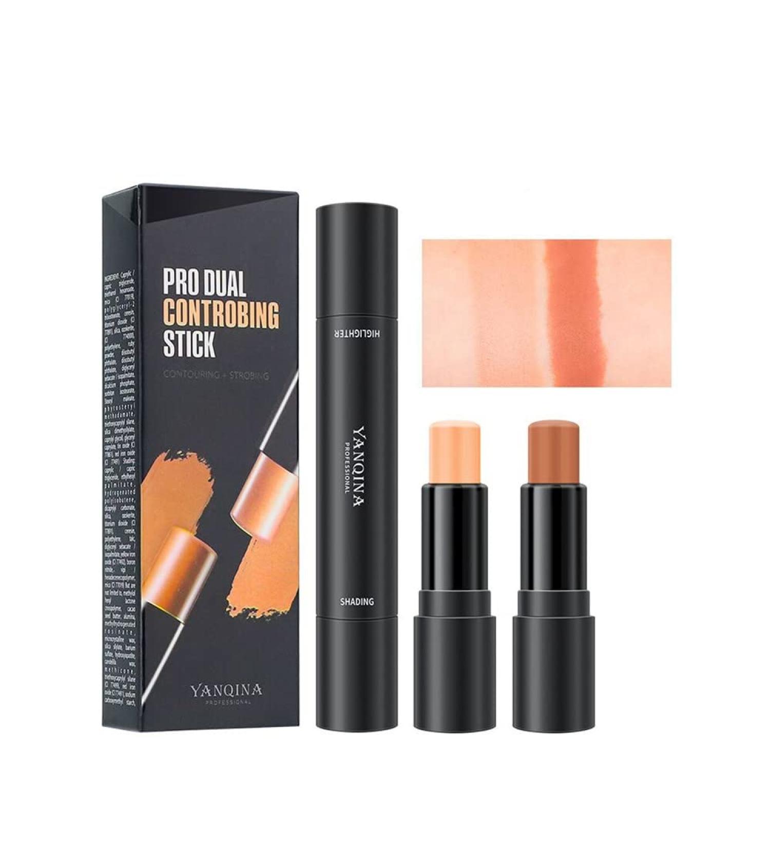 2 in 1 Contour Stick Highlighter Stick Double Head Contour Concealer Pen Waterproof Makeup Pen Makeup Corrective Highlighters (03#) - Buy Online on GoSupps.com