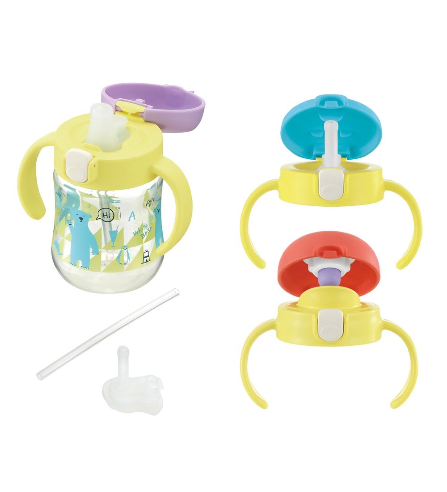 Richell Try Straw Mug Set 270ml - Ideal for Babies 5-8 Months | Step Up Transition Cup - Buy Online on GoSupps.com