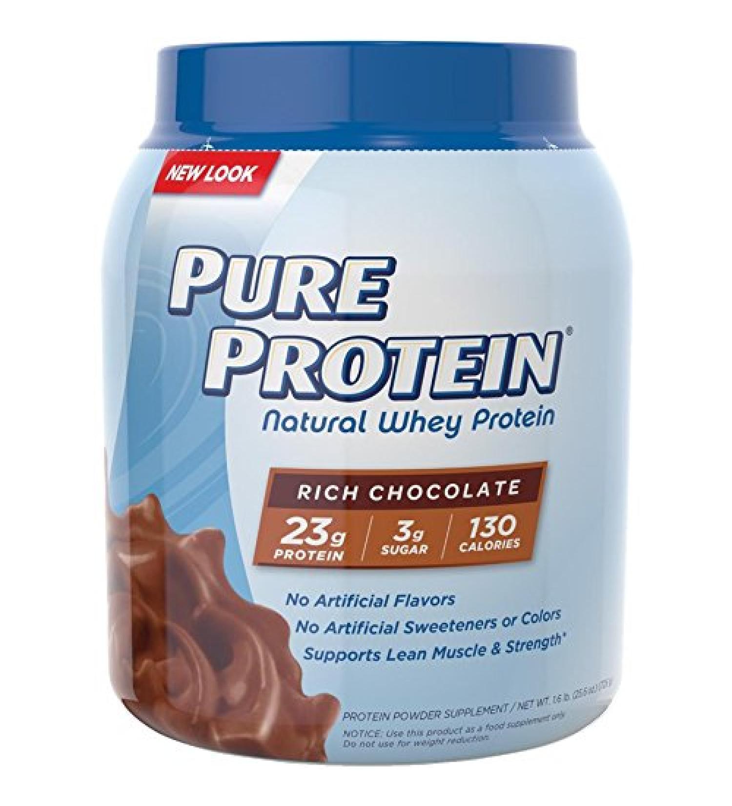 Pure Protein 100 % Whey Protein Rich Chocolate 1.6 Pounds