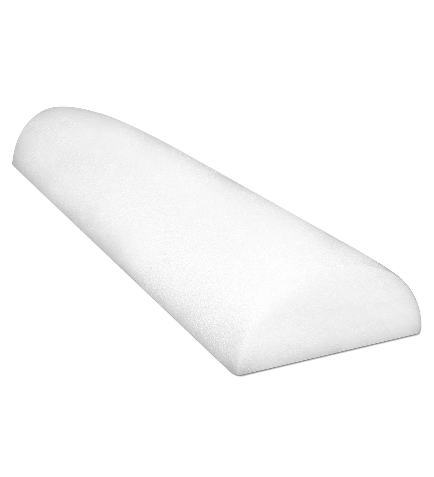 CanDo Full-Skin PE Foam Roller 6 x 36 - White Half-Round 36-inch for Muscle Restoration, Massage Therapy, Sport Recovery, Physical Therapy - Buy Online on GoSupps.com