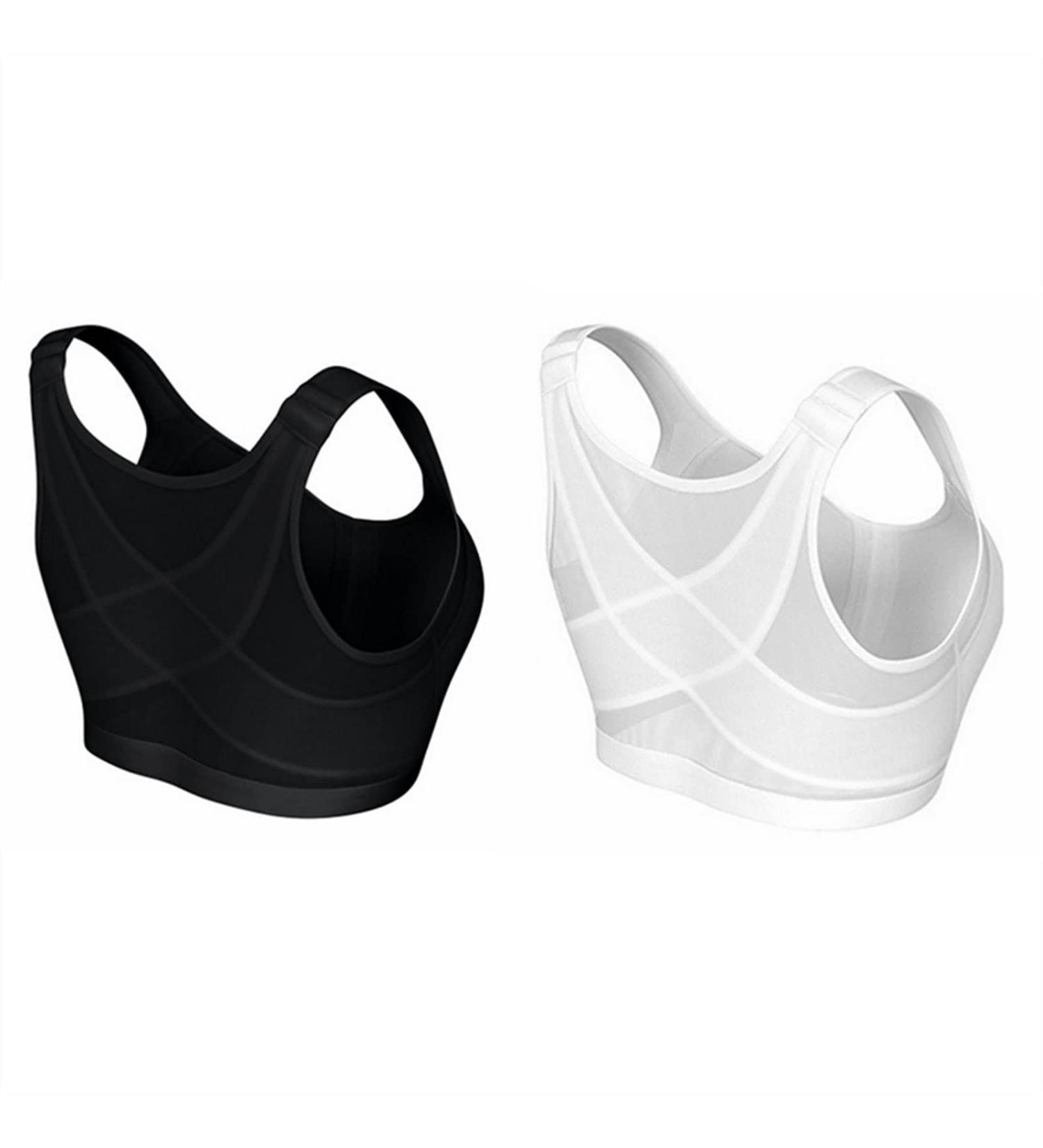 2024 New O BH for Seniors - Front Closure Bras for Older Women (Black & White) - Sport Multi-Colored Size 4XL - Comfortable & Supportive - Buy Online on GoSupps.com