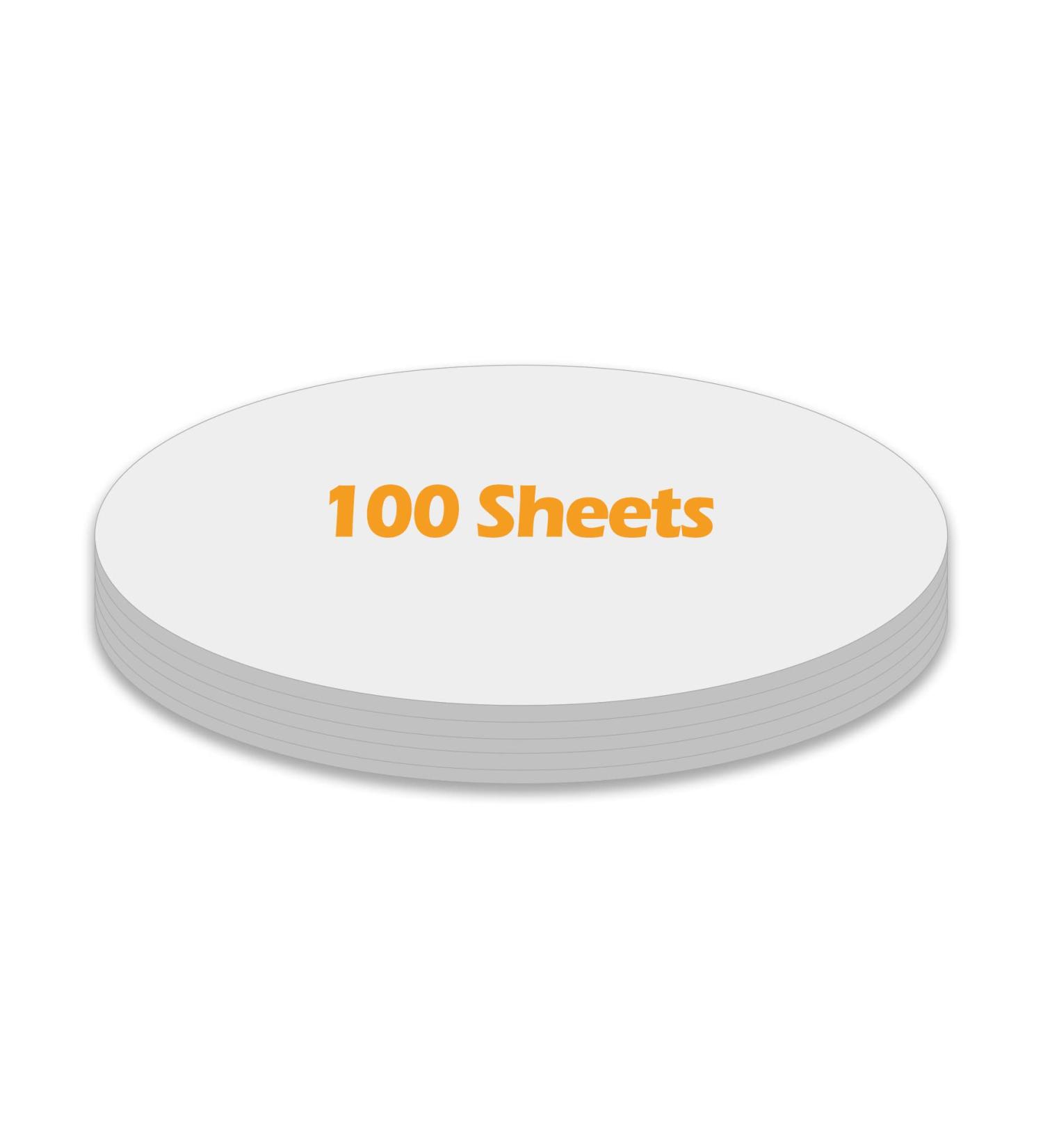 Ezyaid Construction Paper Circles White Color 6 Inches, Origami Craft Paper 100 Sheets for Kids Arts and Crafts, School Crafting Supplies for Kids