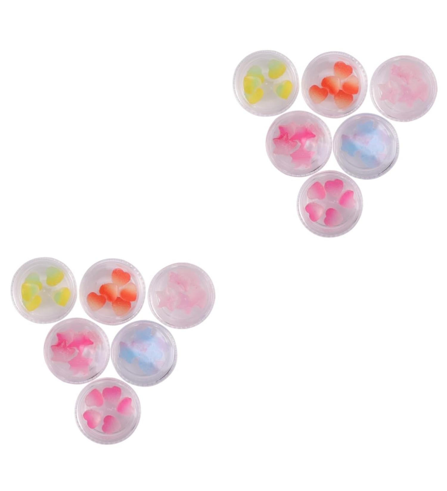 Housoutil 2 Sets Ceramic Slices Nail Art Sticker Nail Art Slices Diy Nail Art Accessories Dog Treat Jar Nail Sticker Pink Bow Headband Resin Phone Charm Makeup Heart 3d 4X4X2cmx2pcs As Shown Ax2pcs - Buy Online on GoSupps.com