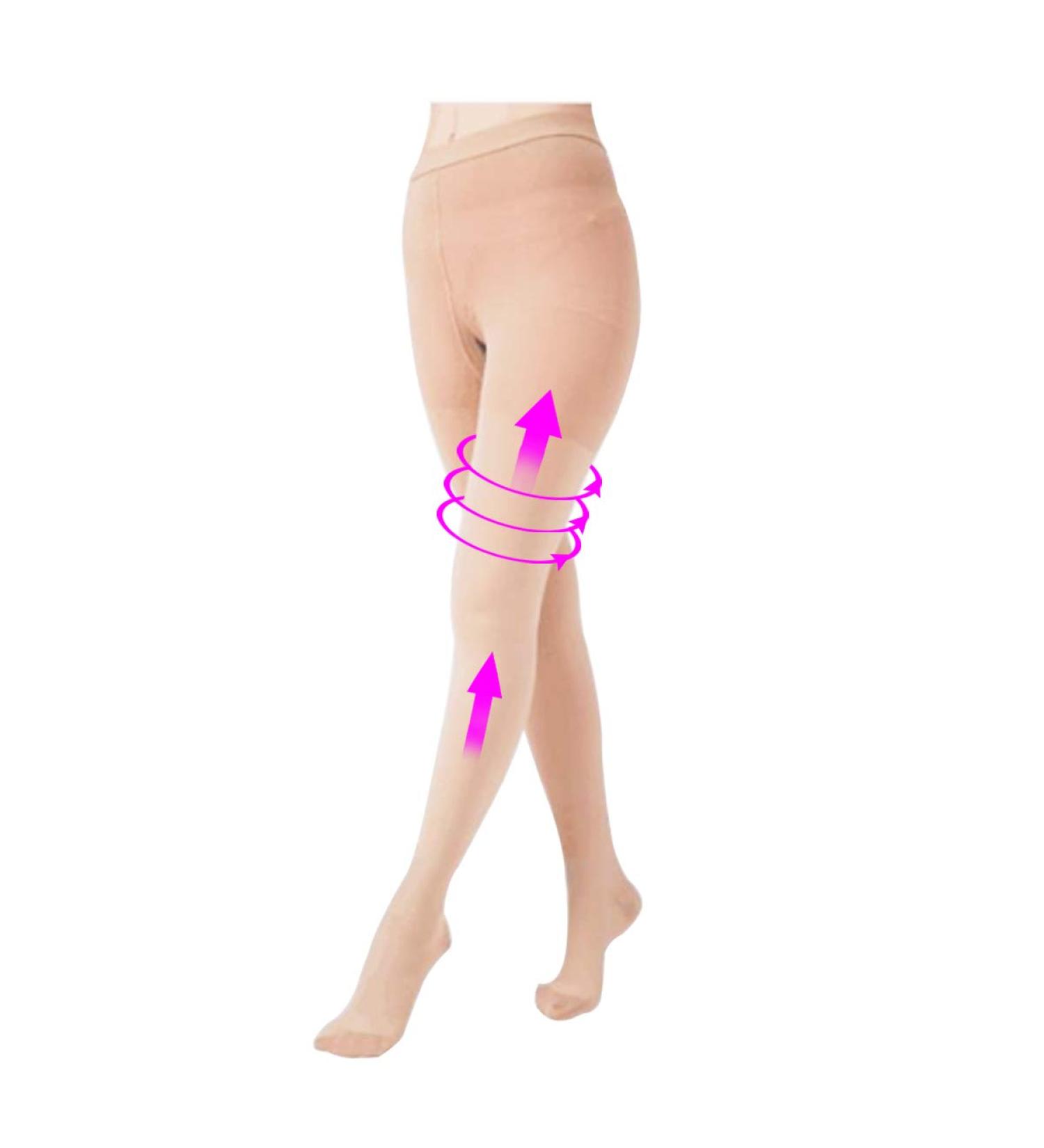 Women's Compression Pantyhose 20-30 mmHg for Varicose Veins & Edema - Beige 2XL - Buy Online on GoSupps.com