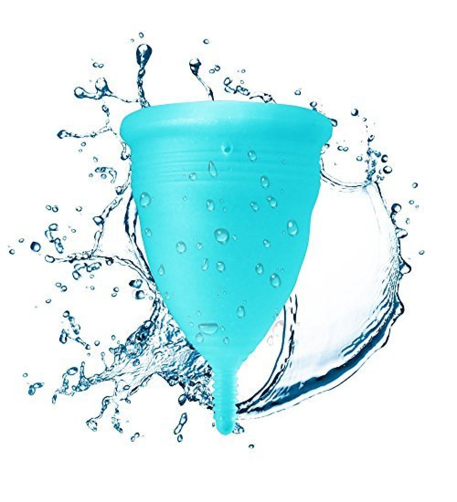 Blossom Menstrual Cup - Reusable Silicone Period Cup | Say Goodbye to Tampons | Large Blue Menstrual Cups for Comfortable Flow - Buy Online on GoSupps.com