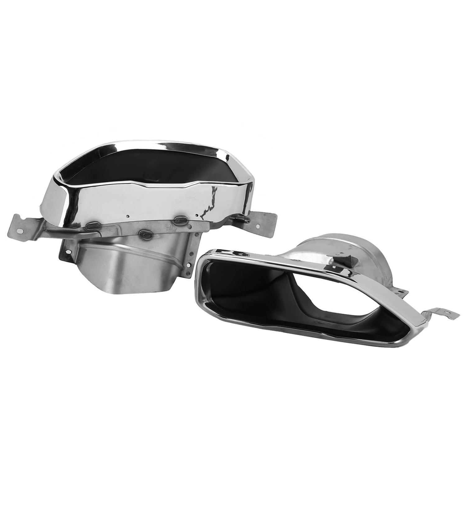 304 Stainless Steel Exhaust Tips | Tailpipe Cover Replacement for 3 Series G20 G21 M Sport M340 (2019-2021) - Silver Plating - Buy Online on GoSupps.com