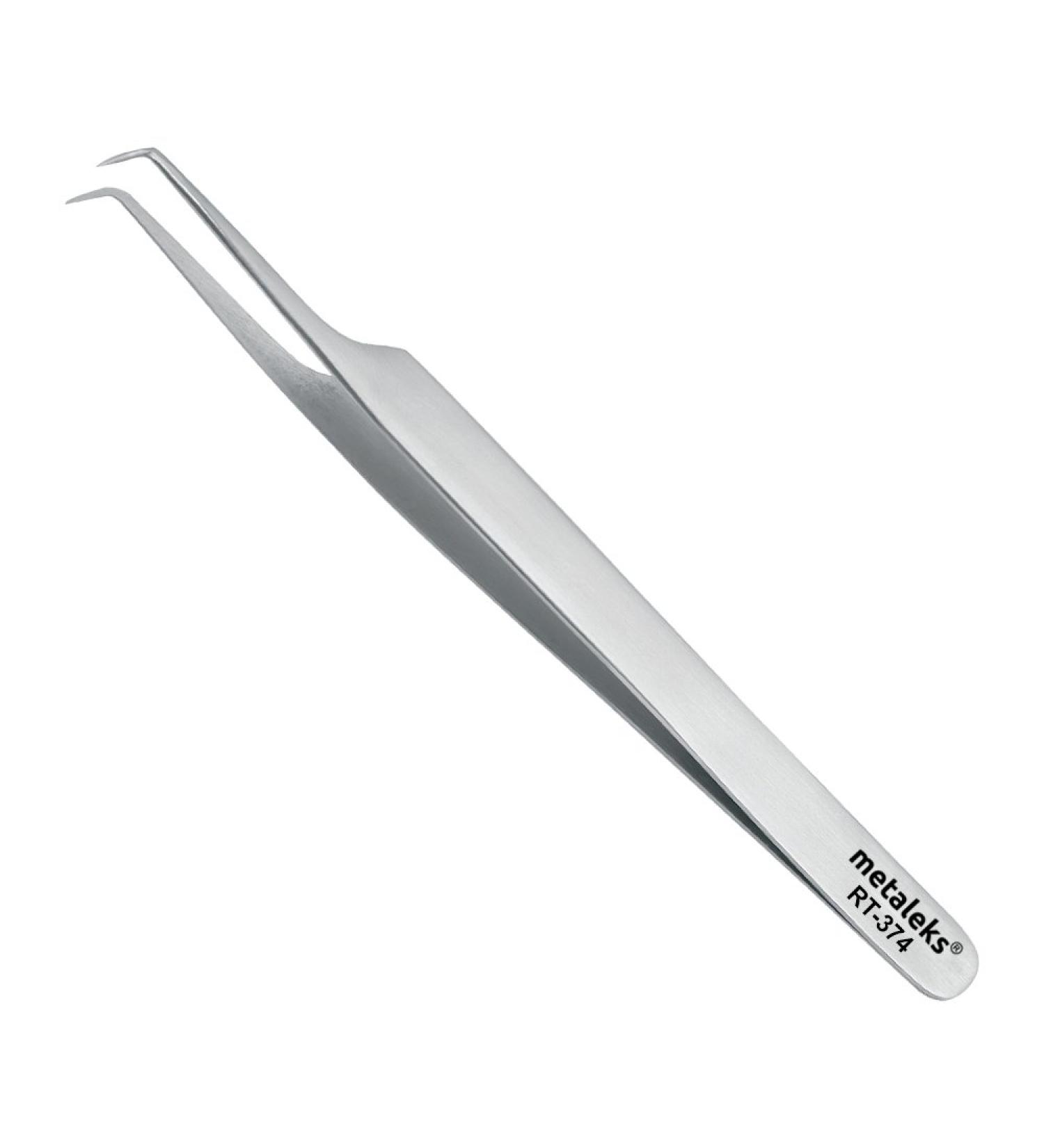 Metaleks Volume Eyelash Extension Tweezers | Stainless Steel Pointed Angular Tip | 2D-5D | Sterilizable 90 Angular Tip - Buy Online on GoSupps.com