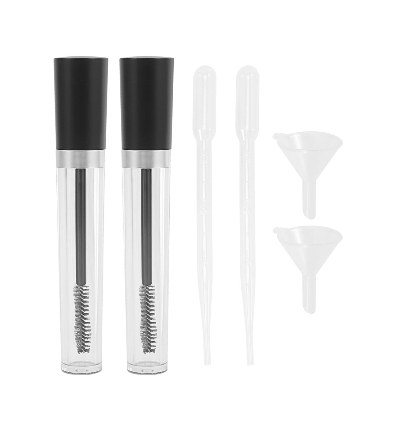 FOYTOKI 2 Sets Empty Mascara Tube for DIY Makeup Kits Mini Funnel Makeup Containers Lash Kit Black Plastic - Buy Online on GoSupps.com