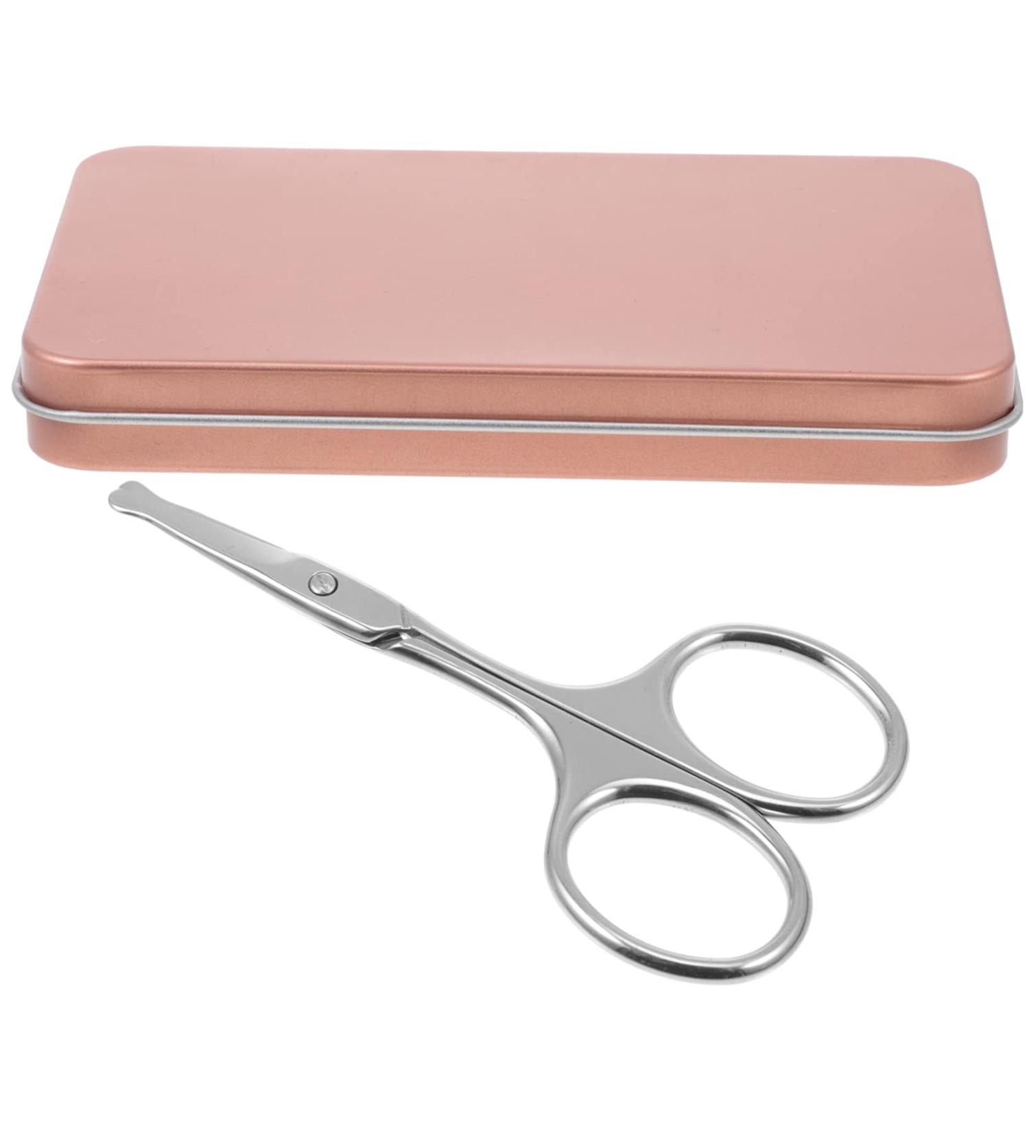 Eyebrow Trimming Scissors for Men - Precision Beard & Nose Hair Tool - 1pc Silver Beauty Supply - Buy Online on GoSupps.com