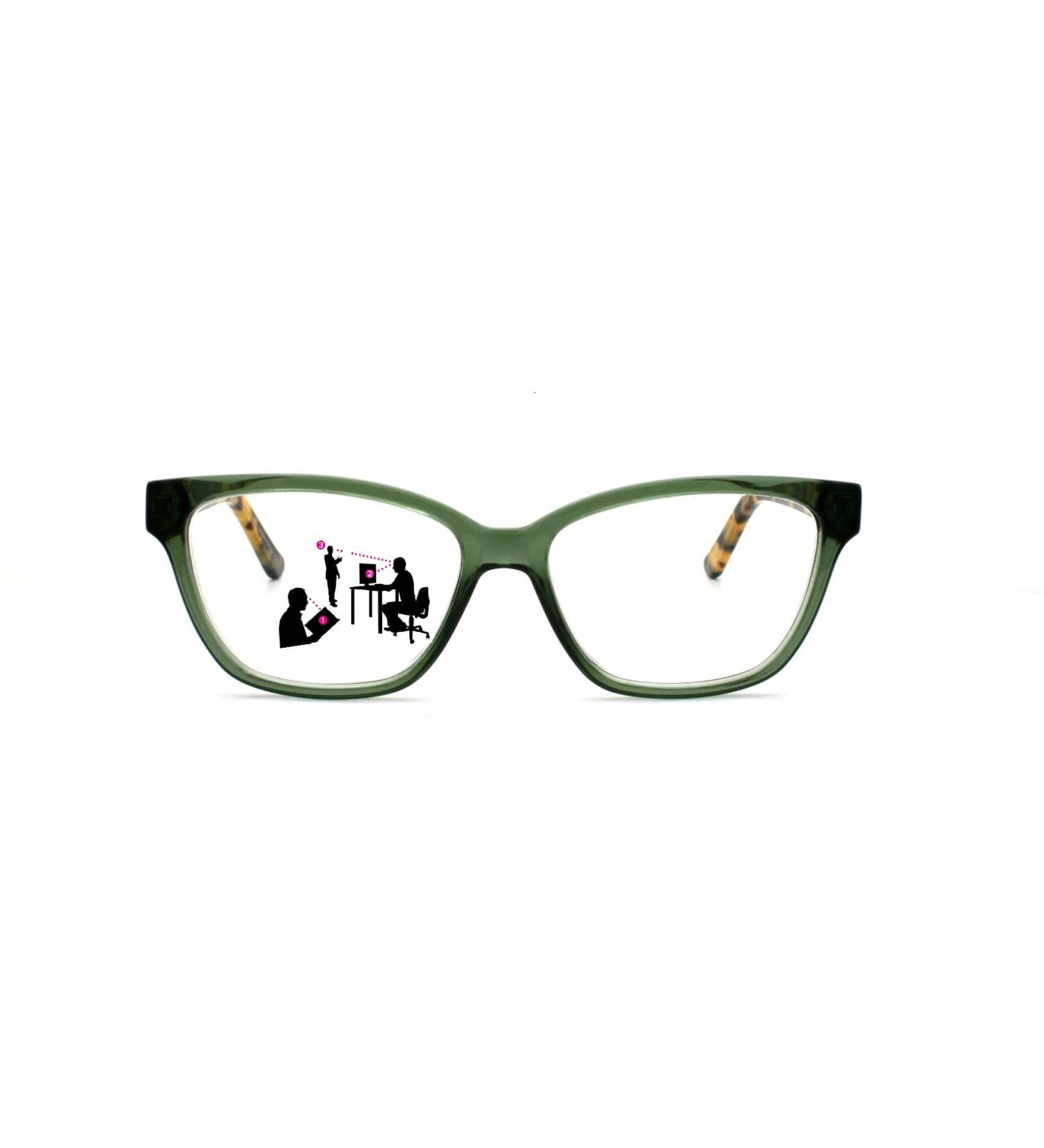 Sightline 6010 Progressive Multifocus Reading Glasses - Premium Acetate Frame AR Coated Lenses Sage 2.50 - International Shipping Available - Buy Online on GoSupps.com