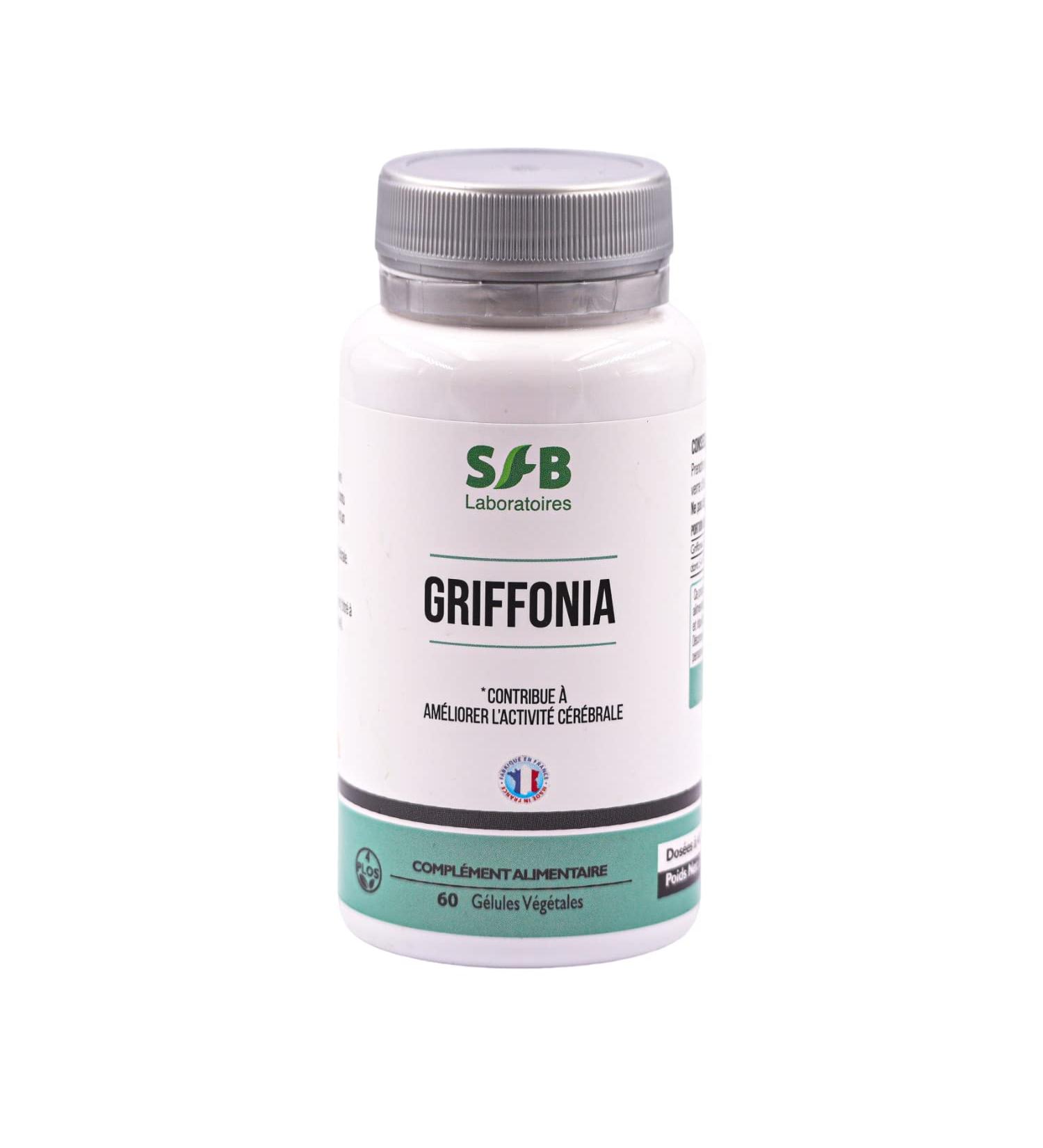 SFB Laboratoires - Griffonia - Helps improve brain activity - Stimulates serotonin levels - Regulates mood and energy - Regulates appetite - 60 vegetable capsules - Buy Online on GoSupps.com