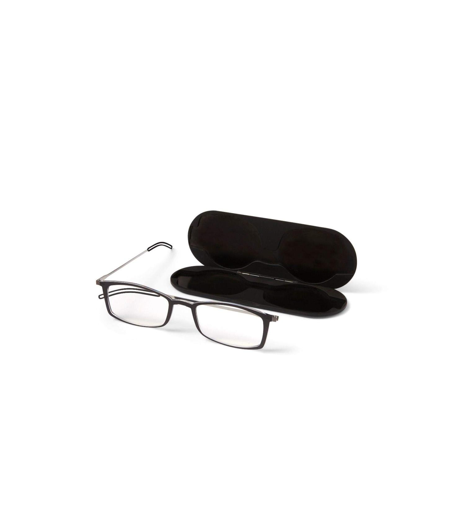 ThinOptics Brooklyn Reading Glasses - Unisex Ultra Thin & Lightweight with Magnetic Milano Case - Black 1.5x - International Shipping Available - Buy Online on GoSupps.com