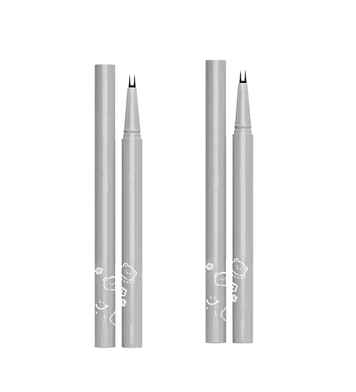 Double Tip Lower Eyelash Pencil Waterproof Long Lasting Liquid Eyeliner Pen Super Slim Eye Liner (Black+Brown) 1 count (Pack of 1) - Buy Online on GoSupps.com