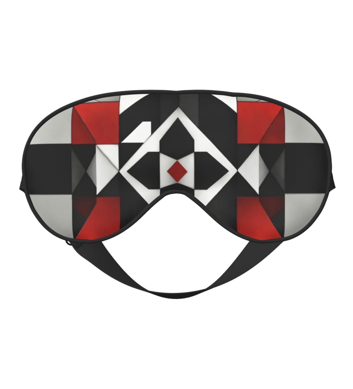 Abstract Geometric Pattern Eye Mask - Adjustable Blackout Sleeping Mask for Men & Women | Sleep Aid Eye Mask - Buy Online on GoSupps.com