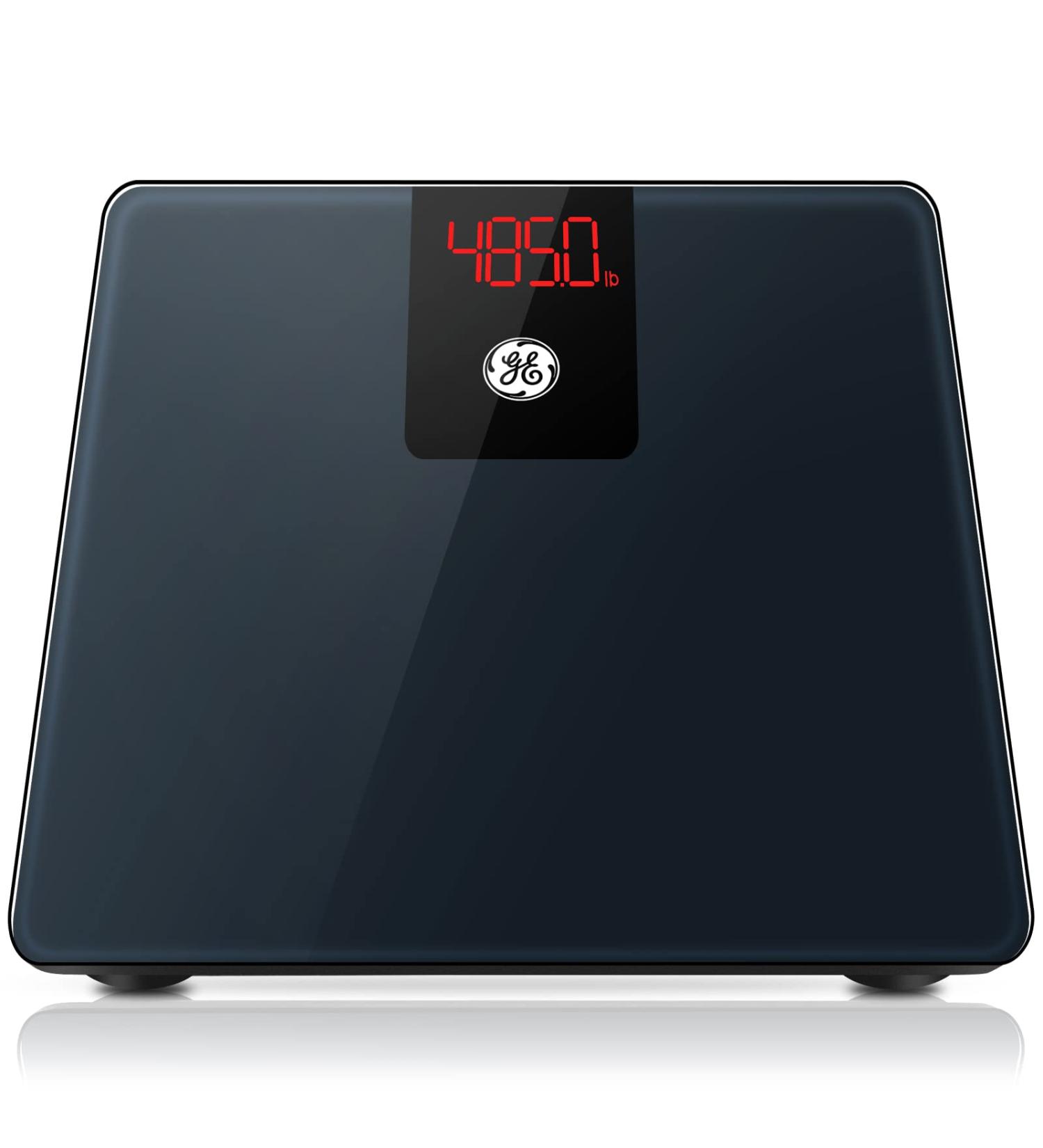 GE Digital Bathroom Scale with Smart BMI Technology - Accurate Bluetooth Weight Scale with LED Display - 500lbs Capacity - Black - Buy Online on GoSupps.com