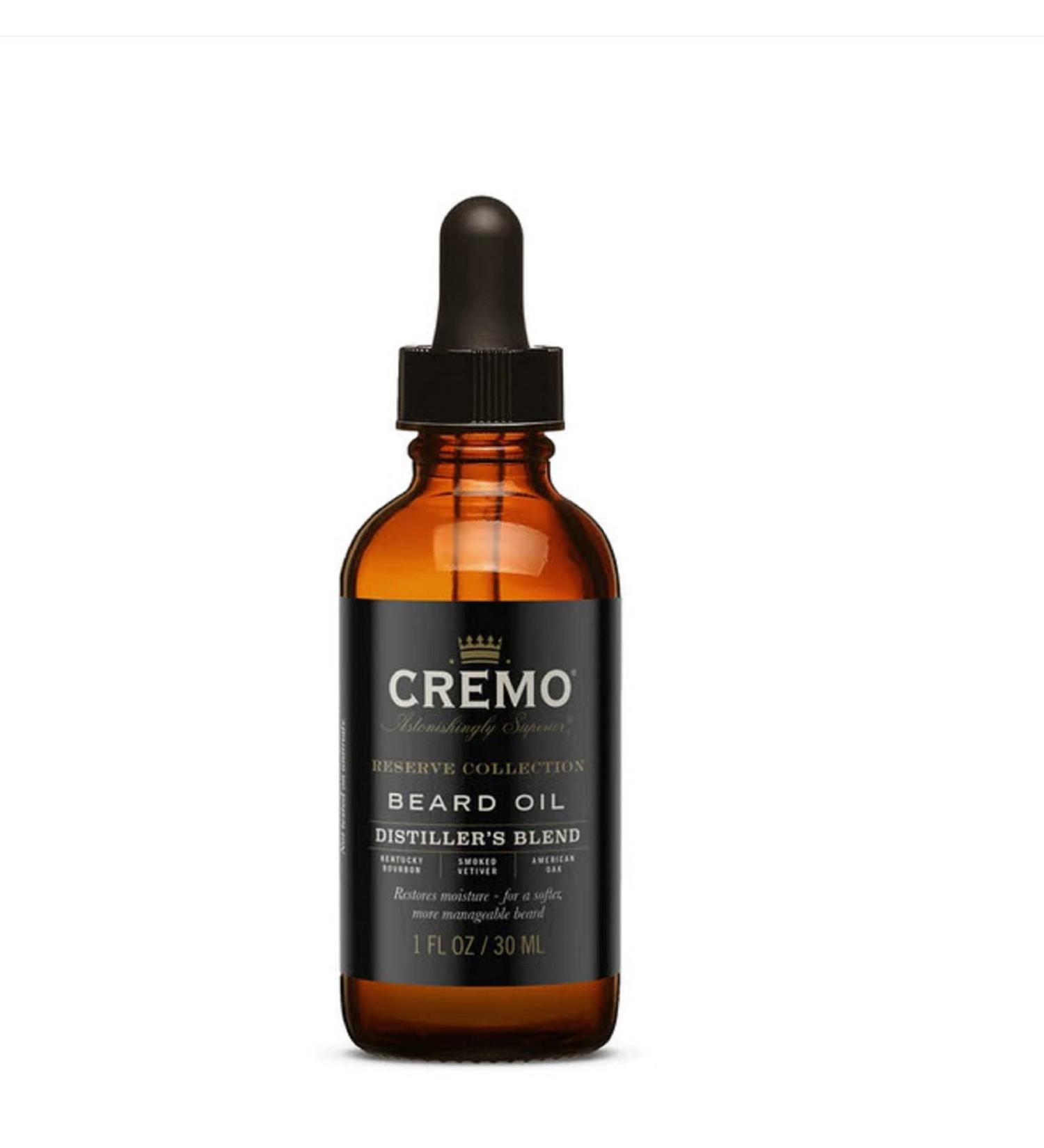 Cremo Reserve Collection Beard Oil - Reserve Blend 1 fl oz (30 ml) | Hydrate & Nourish Your Beard - Buy Online on GoSupps.com