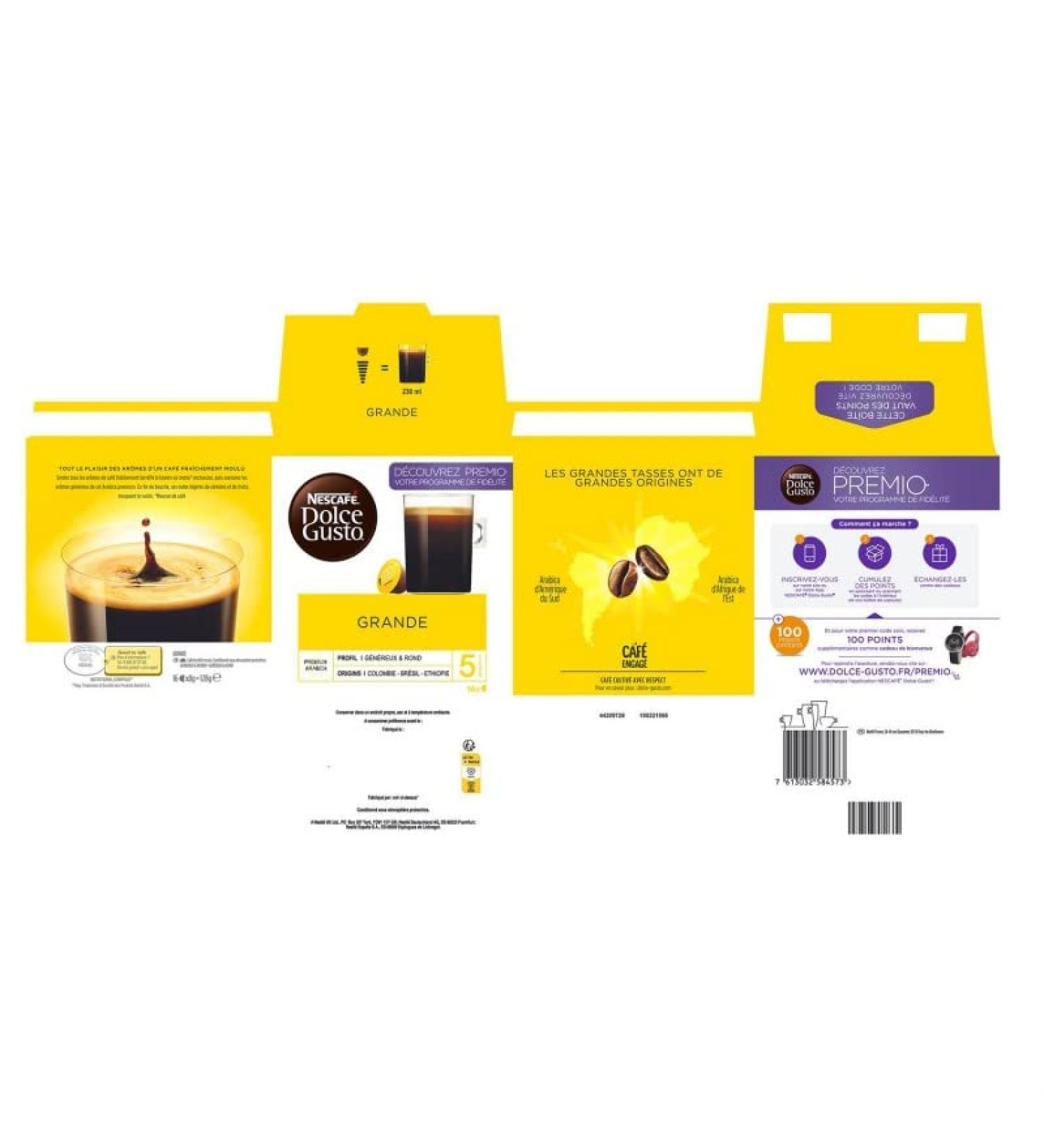 DOLCE GUSTO - Dolce Gusto Grande 128G - Lot De 3 - Buy Online on GoSupps.com