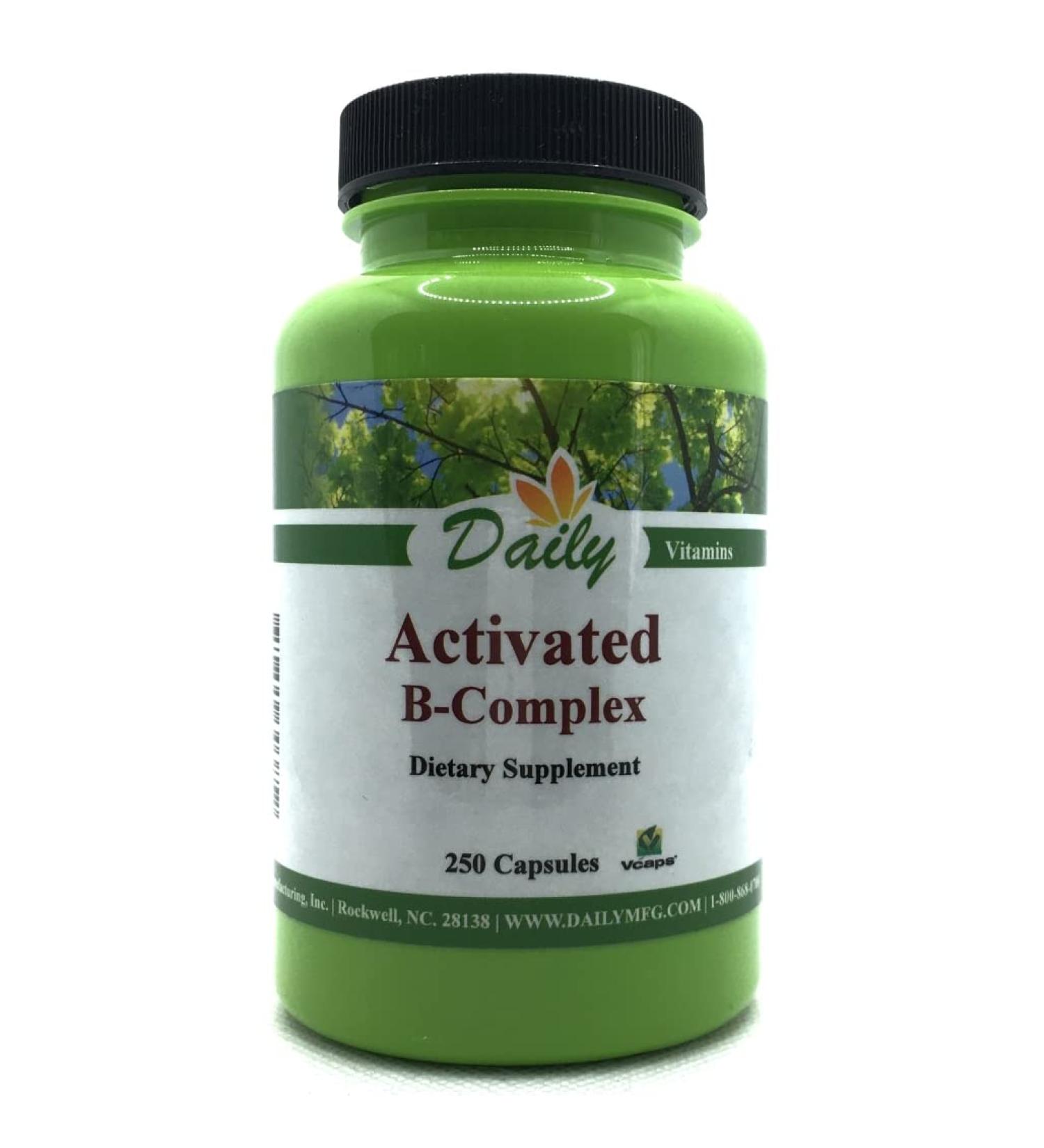 Daily Manufacturing Activated B-Complex (Activated Forms of Multi B Vitamins) 250 Capules