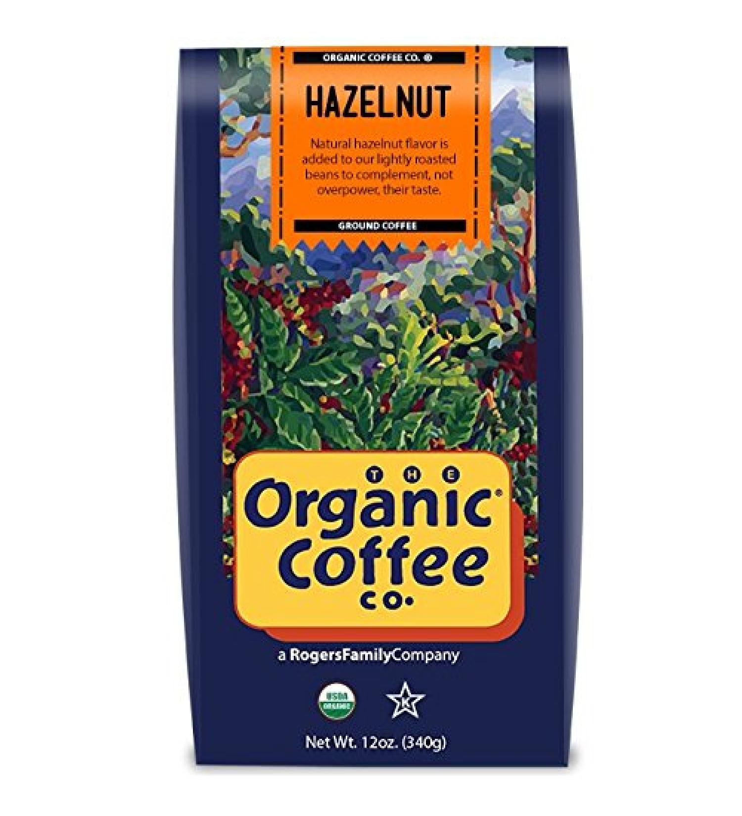 Organic Hazelnut Ground Coffee 12 oz - Premium Flavor | Organic Coffee Co. - Buy Online on GoSupps.com