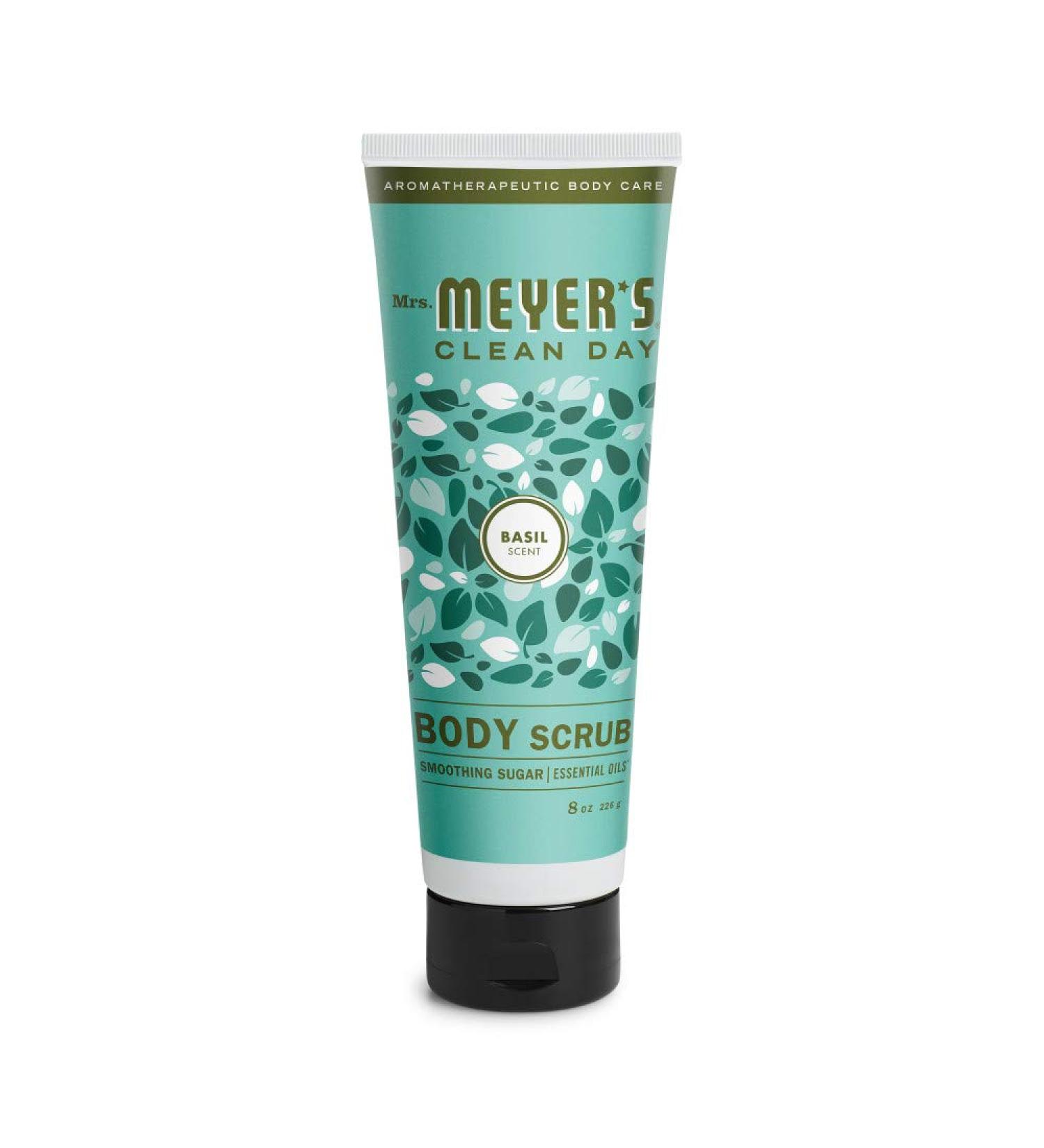 MRS. MEYER'S CLEAN DAY Exfoliating Body Scrub, Sugar Scrub that Leaves Skin Feeling Hydrated & Fresh, Made with Essential Oils, Basil, 8 oz - Buy Online on GoSupps.com