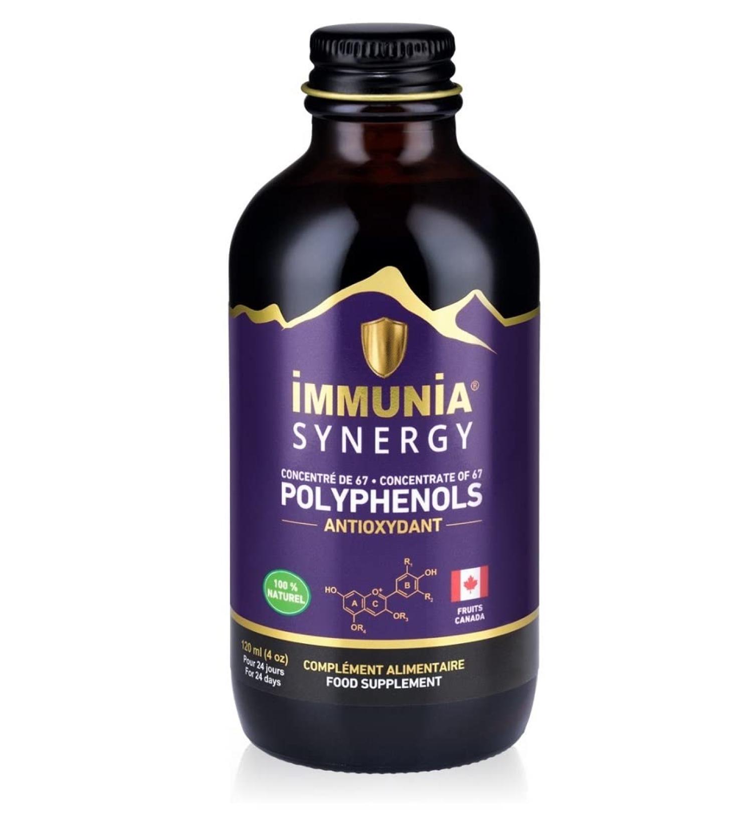 Immunia Synergy Elderberry Supplement for Immune Support - Antioxidant Rich Blend with Canadian Elderberries - Buy Online on GoSupps.com