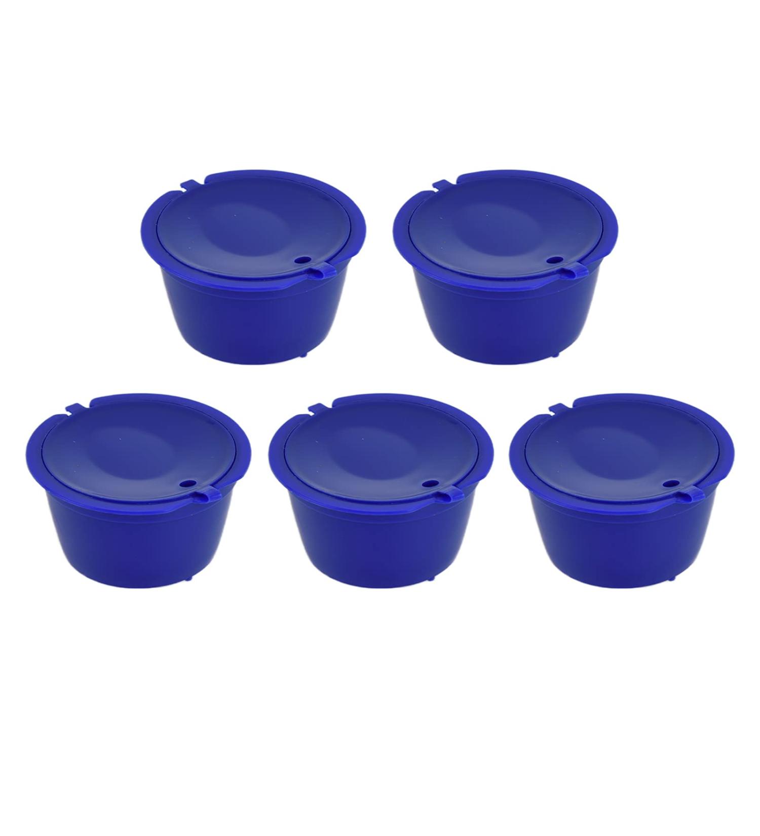 Capsules de Caf R utilisables en Acier Inoxydable 304 Paquet de 5 avec Cuill re Mesurer 50 ml Rose Blue #12 - Buy Online on GoSupps.com