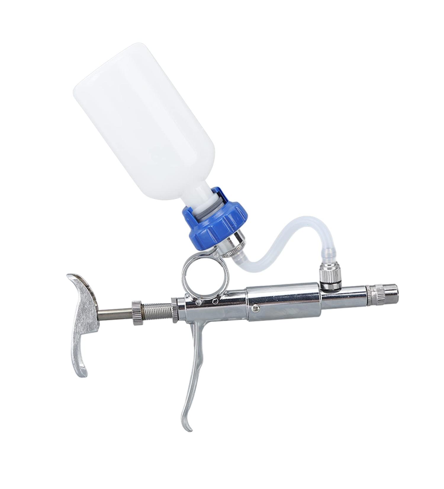 Detachable Stainless Steel Continuous Injection Syringe - Easy Clean & Reusable for Animals on Farm - Buy Online on GoSupps.com