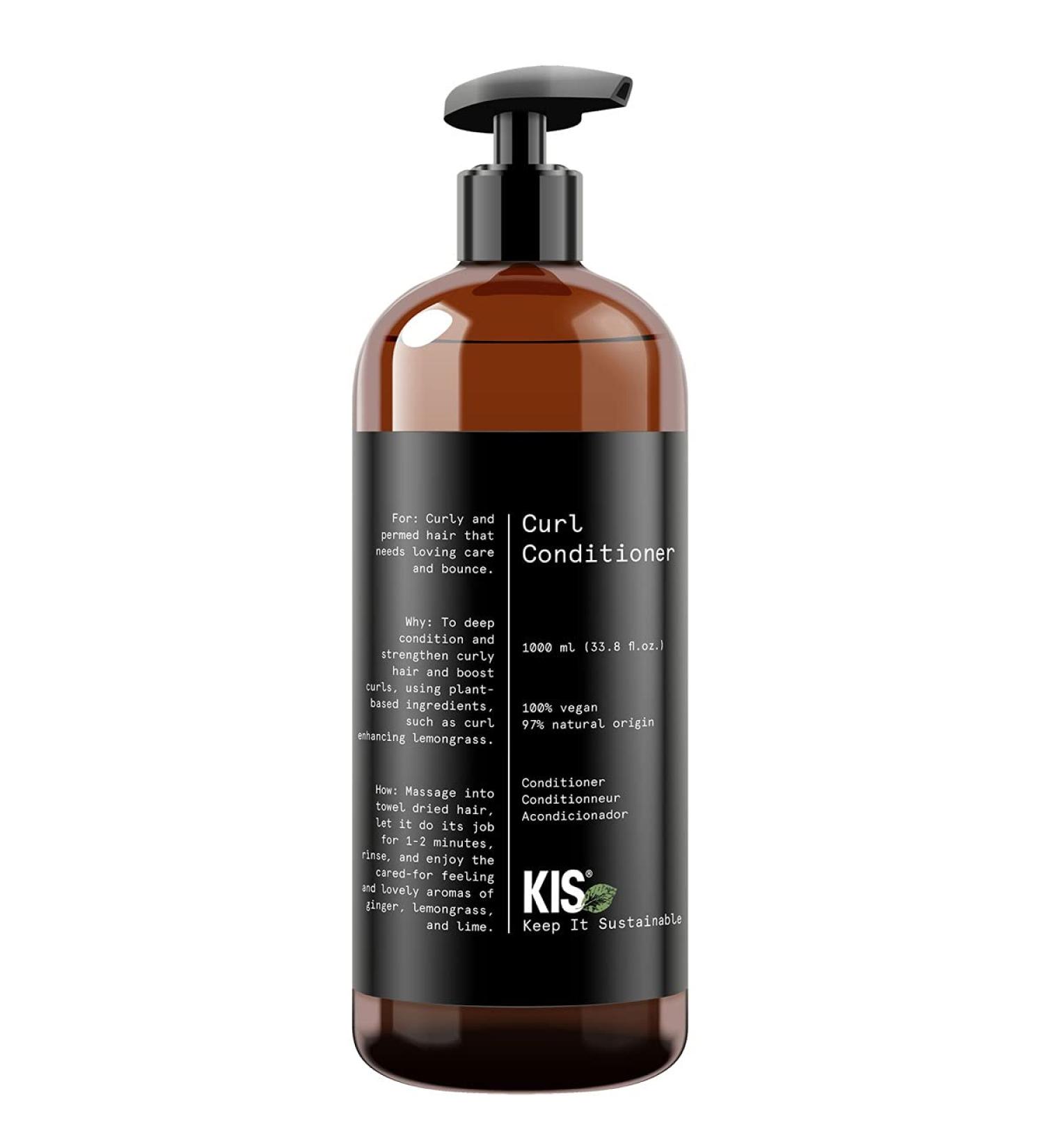 KIS Green Curl - Conditioner - 1000ml - curly & wavy hair - 100% Vegan Formula - sulfate free