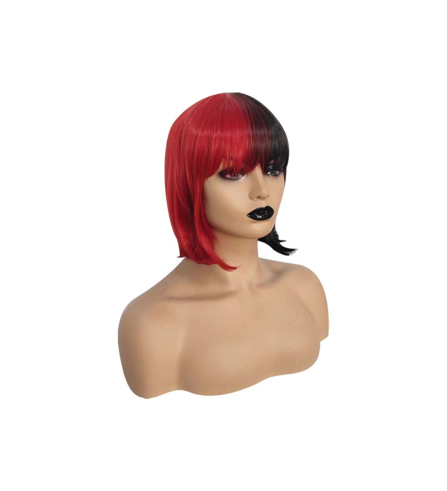 Short Brown Bob Wig for Women - Synthetic Curly & Straight Styles for Cosplay & Parties - Vintage 50s 60s 70s 80s - Buy Online on GoSupps.com