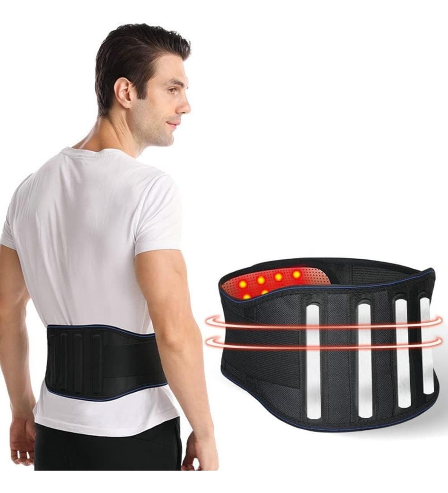 Self-Heating Back Brace | Thermal Magnetic Therapy Lumbar Support Belt for Men & Women | Adjustable Waist Trainer & Tummy Control | Size: X-Large Color: Black - Buy Online on GoSupps.com