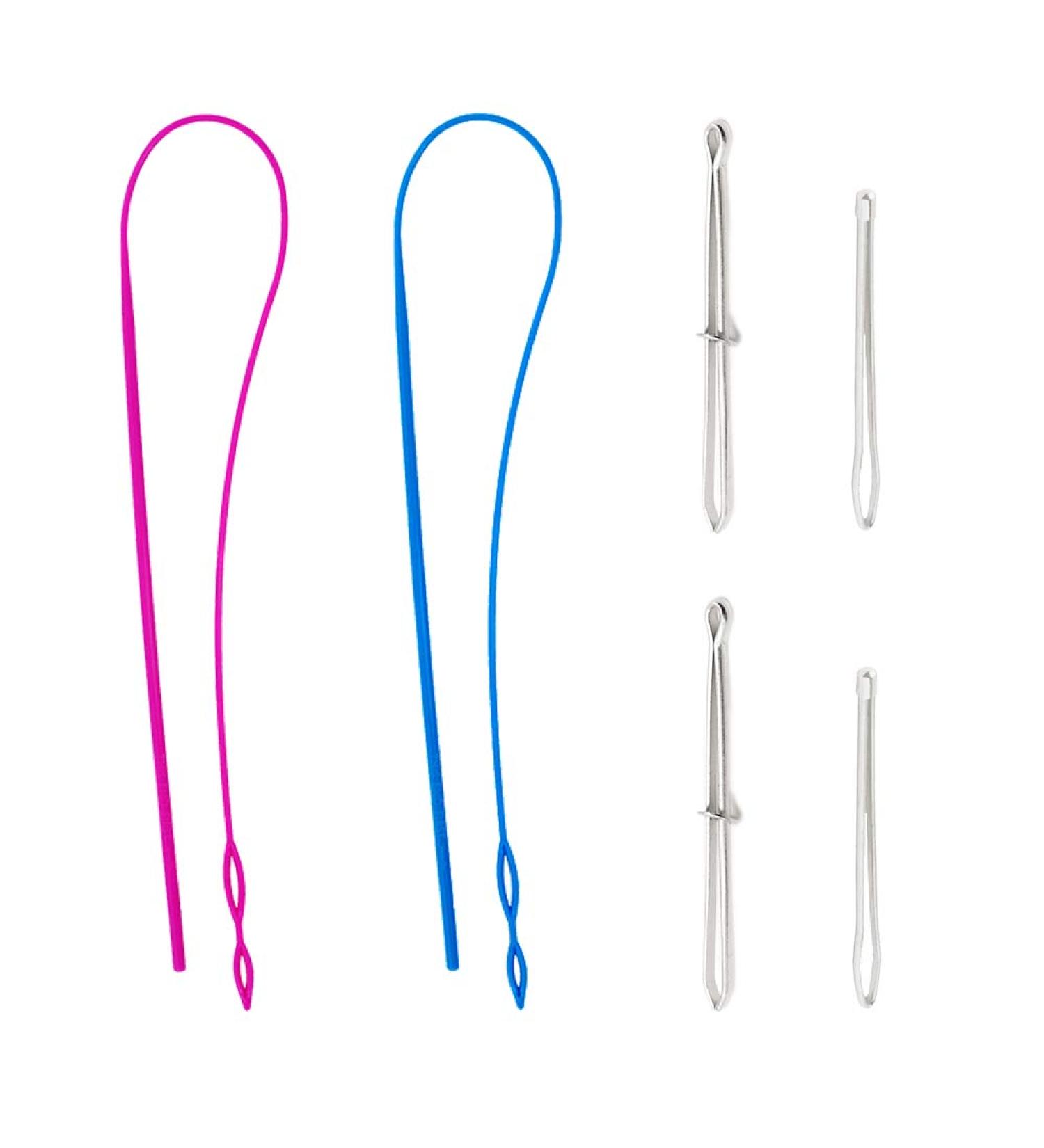 6 Pcs/Set Flexible Drawstring Threaders with Replacement Tool - Plastic and Metal Threaders + Tweezers - Buy Online on GoSupps.com