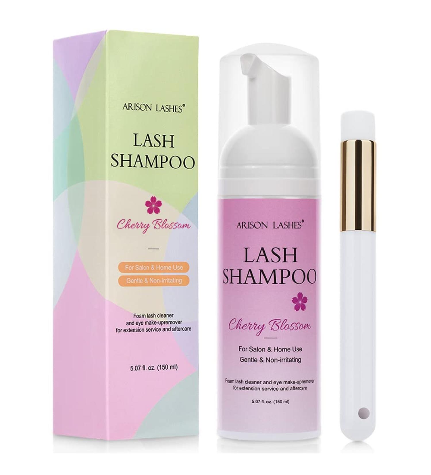Lash Shampoo for Extensions | Gentle Eyelid Cleanser 150ml | Deep Cleansing & Nourishing Foaming Makeup Remover - Arison - Buy Online on GoSupps.com