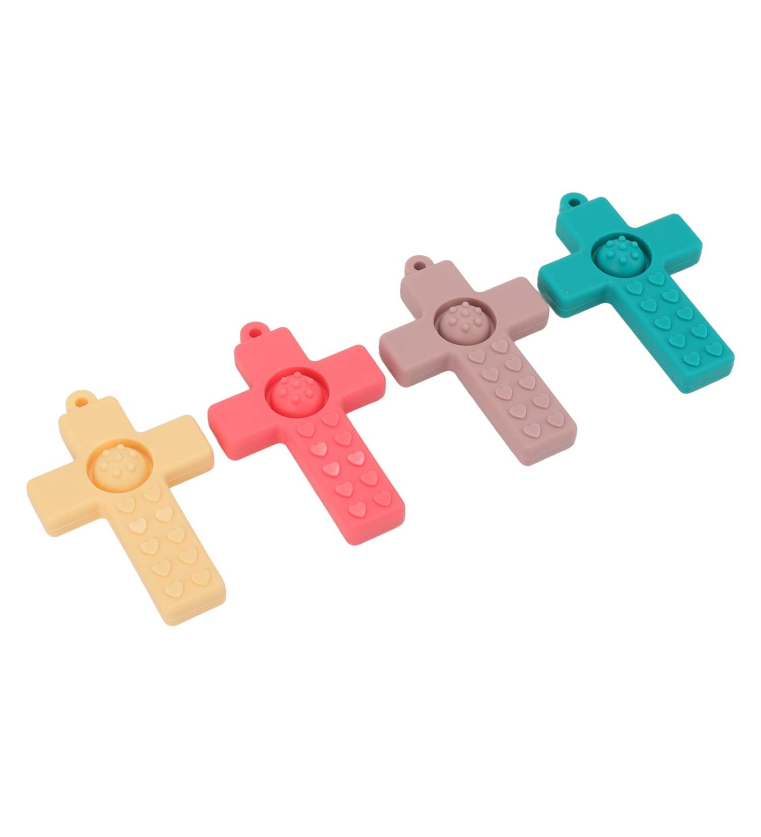 4Pcs Silicone Baby Teether Toy - Infant Teething Relief for Sore Gums | Chew Toys for Comfort - Buy Online on GoSupps.com