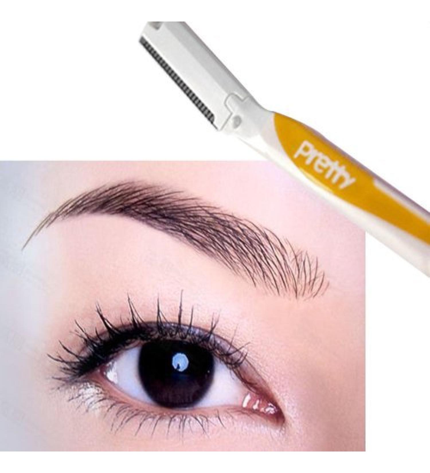 Buy Pretty Eyebrow Trimmer Razor Set - Yellow Blue Pink | Safety Beauty Knife for Face & Nape - International Shipping - Buy Online on GoSupps.com