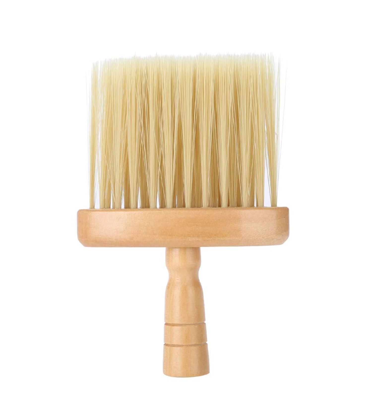 Barber Neck Duster Brush Hair Cleaning Wooden Sweep Brush Hair Cut Hairdressing Tool for Salon and Personal Use - Buy Online on GoSupps.com