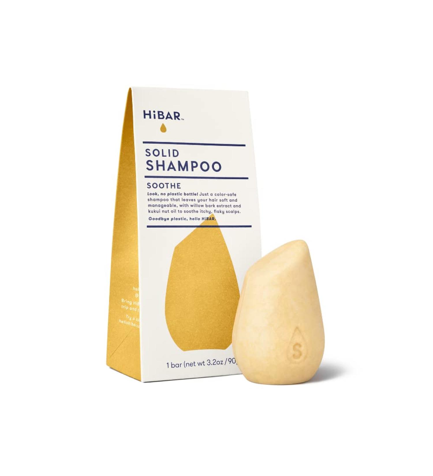 HIBAR Soothe Sulfate-Free Shampoo Bar - Eco-Friendly, All Natural Hair Care - Plastic Free & Color Safe - Travel Size, Zero Waste - Buy Online on GoSupps.com