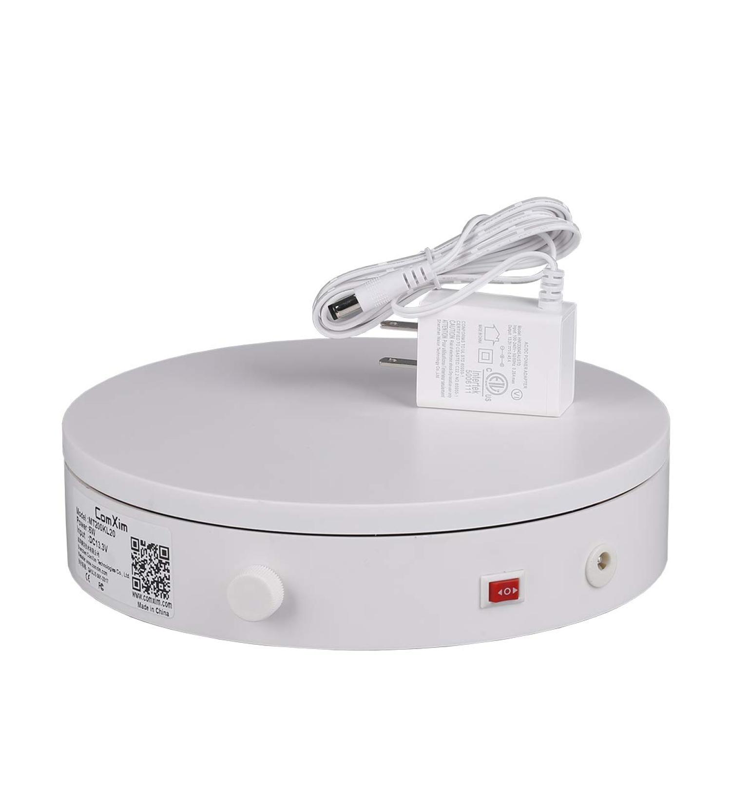 ComXim 360 Degree Photography Turntable | 44LB Capacity | Knob Speed Control | 7.87in Diameter | For Jewelry, Watches, Shoes, Bags & More - Buy Online on GoSupps.com