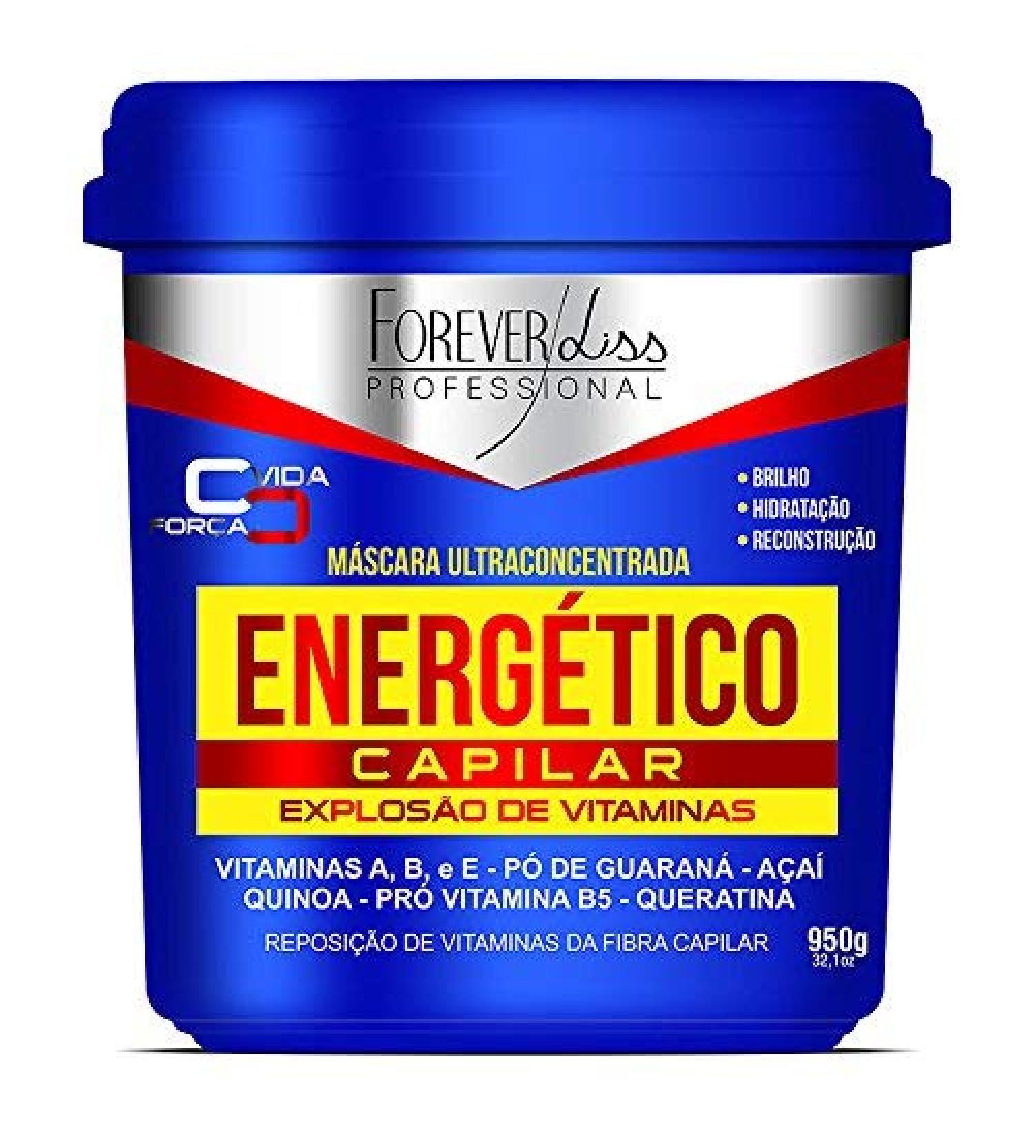 Forever Liss Professional Energetic Hair Mask - Ultra-Concentrated Shine Hydration & Reconstruction - 950g | International Shipping Available - Buy Online on GoSupps.com