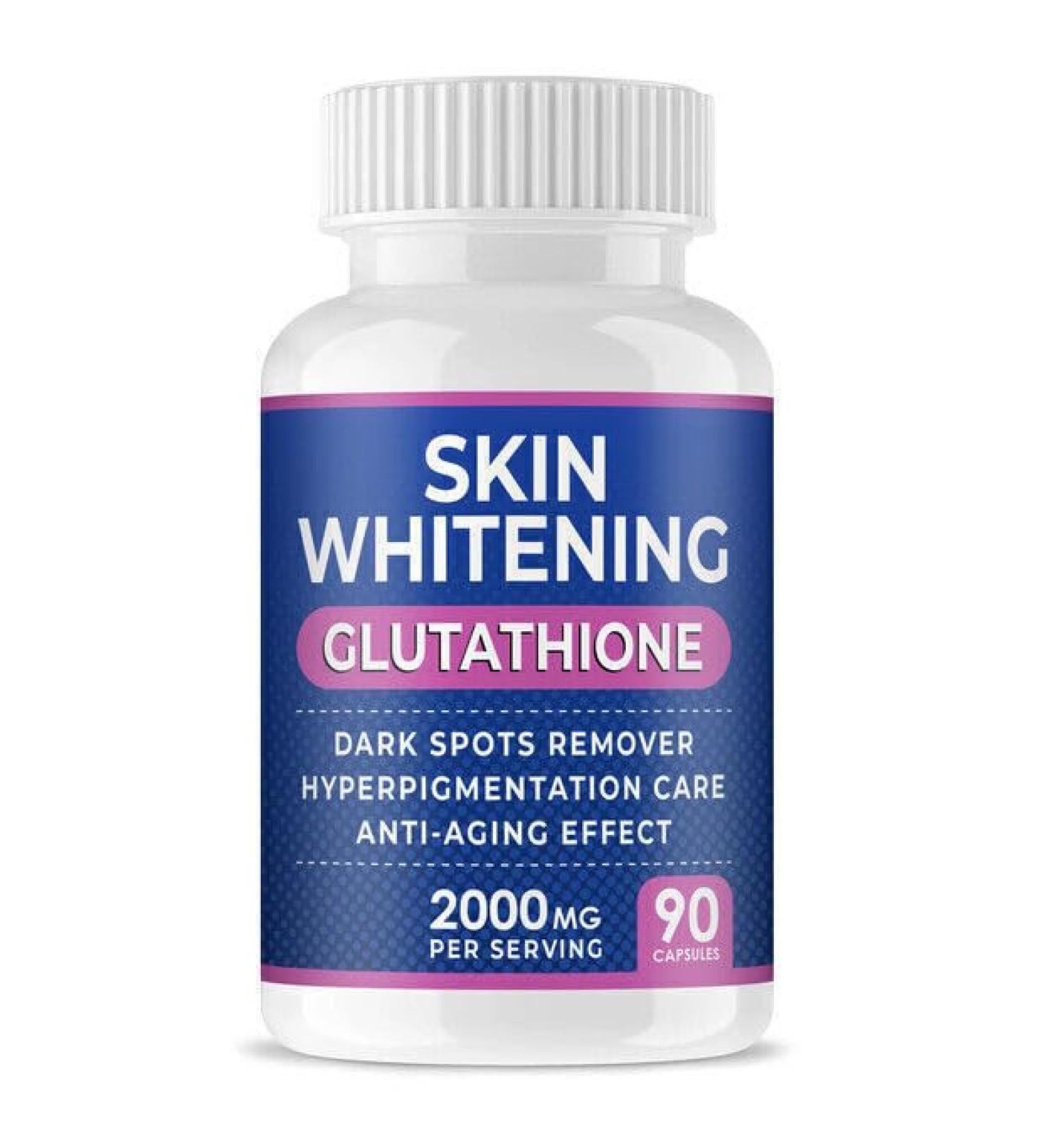 NIJIESHENG Skin Whitening Glutathione 2000 mg - Brightening Pills 90 Capsules for Effective Skin Lightening - Buy Online on GoSupps.com