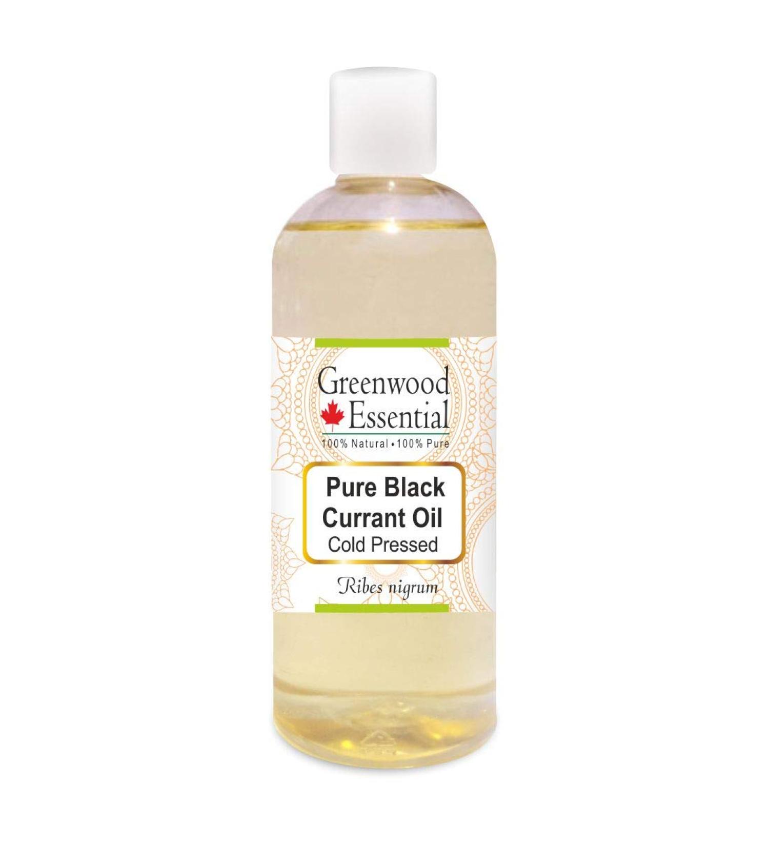 Buy Greenwood Essential Natural Black Currant Oil - 200ml (6.76 oz) | Cold-Pressed Pure & Therapeutic Quality - Buy Online on GoSupps.com