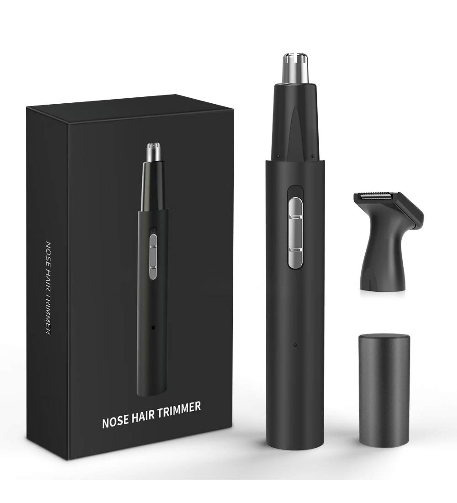 Professional USB Rechargeable Nose Trimmer for Men & Women - Painless IPX7 Waterproof Dual Edge Blades - Easy Cleaning - Buy Online on GoSupps.com